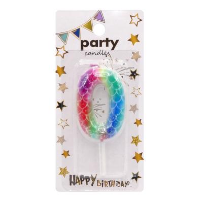 China Handmade Rainbow Set Colorful Happy Birthday Decoration Number Candle, High Quality Custom Birthday Candle for sale