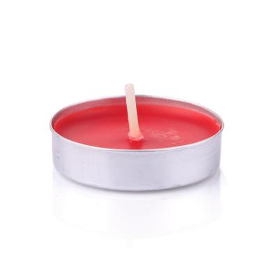 China Handmade Home Decor Unscented Decorated Tealight to Candle Home Decoration Paraffin Wax Tea Light Typographic Print Printing for sale