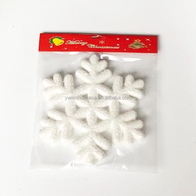 China Decoration for Christmas Tree Ornaments 100% Polyester Die Cut Snowflake Garland - Winter Decorations for sale