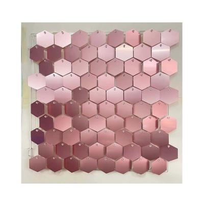 China New Style Elegant PVC Backdrop Wedding Birthday Decoration Sequin Wall Panel Shimmer Wall For Sale for sale