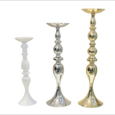 China 50cm Luxury High Quality Tall Metal Candlestick Flower Stand Table For Wedding Decoration for sale