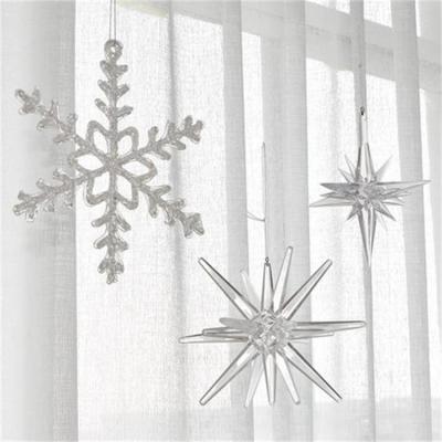 China Creative Christmas Decorations Acrylic Snow Star Hotel Mall Hanging Ceiling Decoration for sale