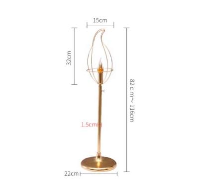 China Durable Wedding Metal Flower Display Stand Iron Flower Table Centerpieces Stand Party Event Supply With Led Light for sale