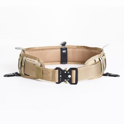 China Real Person CS Durable Multifunctional Outdoor Tactical Nylon Webbing Waist Belt Thicker Belt for sale