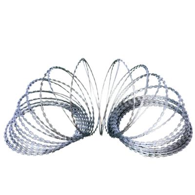 China Factory Price China Concertina Big Pad Hot Dipped Galvanized Razor Barbed Wire for sale