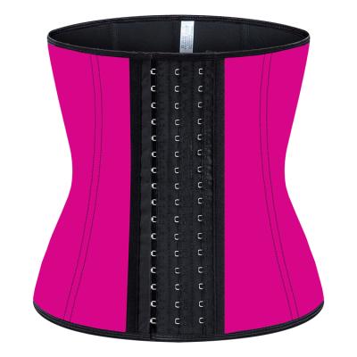 China Vintage Belt Antibacterial Natural Latex Waist Trainer 9 Bones Women Steel Corset Body Shaper for sale