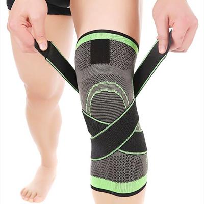 China Wholesale Breathable Adjustable Elasticity Free Adjustable Knee Brace Compression Sleeve Support Knee Support With Adjustable Strap for sale