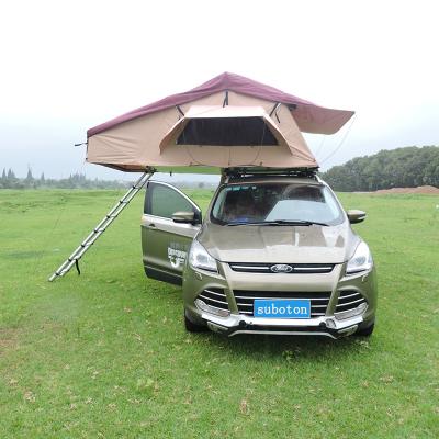 China Diagonal Tying Type Outdoor Tents Cover Top Tent For 2-4 Person Car Camping Tent for sale