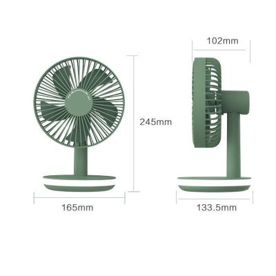 China 6 Inch 2000mmA USB Rechargeable Mini Table Fan Desktop Air Battery Operated Portable Fan for sale