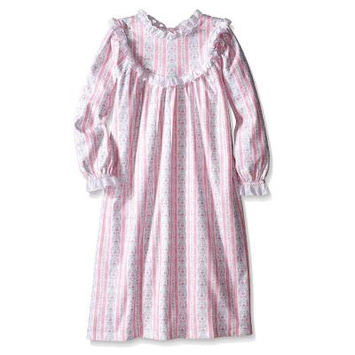 China Simple English Thin Velvet Long Sleeve Lace Nightgown Style Girl Dress Breathable Hot Selling Parent-child Clothing for sale