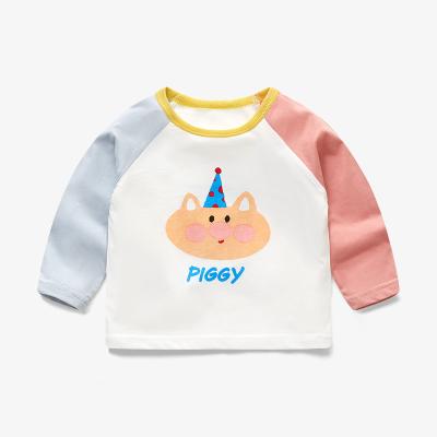 China Spring and autumn pattern children's breathable long-sleeved version of the T-shirt cartoon fashion baby casual suit sweater for sale