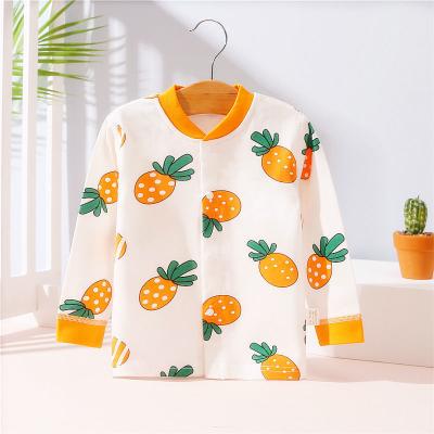 China Breathable High Quality 100% Organic Cotton Newborn Baby Long Sleeve Tops for sale