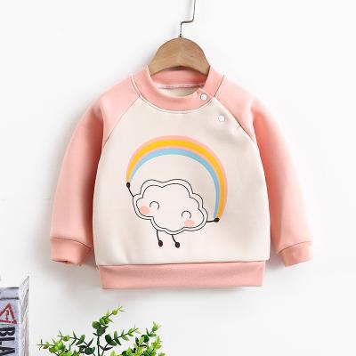 China Wholesale Breathable Winter Baby Clothes Boys And Girls Cartoon T-shirt Children's Cotton Long Sleeve Tops for sale