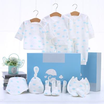 China Cotton Breathable Newborn Clothing 9 Pieces Set One Month Summer Collection Newborn Baby Gift Products for sale