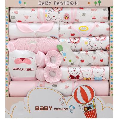 China Summer Spring and Gift Box 18 Newborn Sets Breathable Pure Cotton Underwear for Infants and 100 Days Newborn Set Baby Clothes for sale