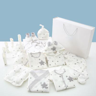 China Luxury 100% Breathable Cotton Baby Products 19pcs Set Newborn Baby Gift Set for sale