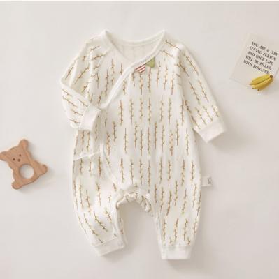 China Wholesale Breathable Newborn Infant Baby Boy Girl Button Romper Solid Jumpsuit One Piece Overalls Teams Clothes for sale