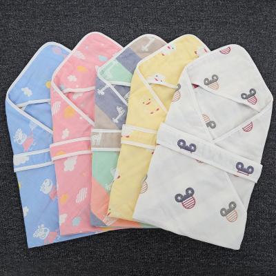 China Spring-Summer And Autumn 90*90 Dropshipping Breathable Hot Sale Cotton Muslim Newborn Baby Towels Wrap Blankets for sale