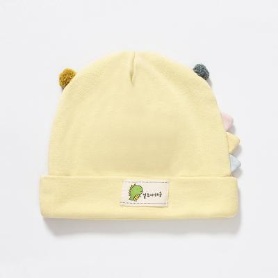 China Breathable Dinosaur Double Ball Sweater Newborn Hat for sale