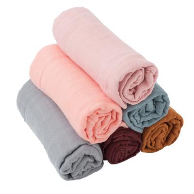 China Anti-pilling 2 Layer Cotton Gauze Bath Towel Color Baby Viable Breathable Pure Bamboo Blanket for sale