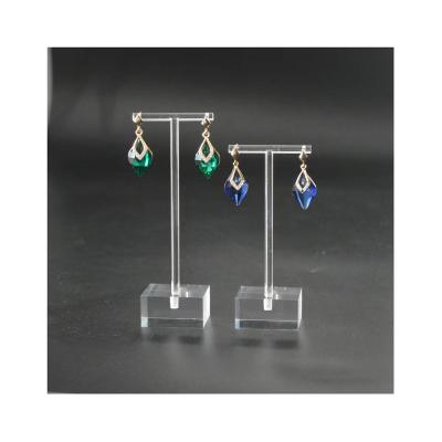 China Jewelry Disply Wholesale Factory Luxury T Shaped Clear Acrylic Necklace Jewelry Display Cube Stands For Rings Earrings for sale