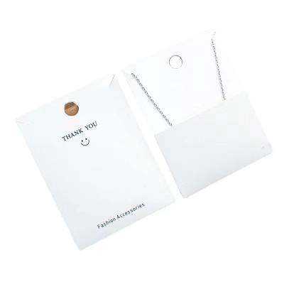 China Earring Necklace Custom Logo Paper Jewelry Display Card Holder Cardboard Hanging Jewelry Card For Ring Hoop Earring for sale