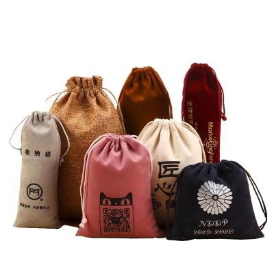 China Large Capacity Custom Logo Multi-Functional Handbags Dust-Proof Drawstring Storage Pouch Velvet Drawstring Storage Packaging Pouch Bag for sale