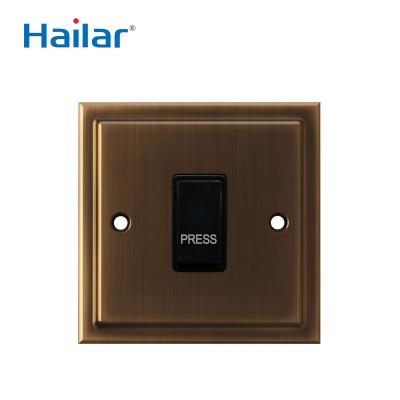 China 1 Band Switch Hailar Brushed Antique Brass 10Amp Door Press Bell Switch for sale