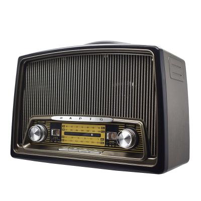 China FM/AM/SW1-2 4BAND FM/AM/BT/TF/USB Retro Home Rechargeable RADIO USB/TF/MP3/BT/AUX RADIO Player Wireless Radio for sale