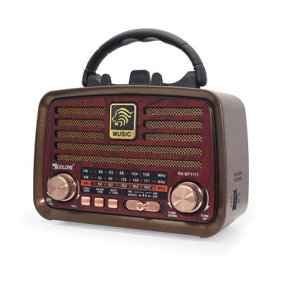 China Best Selling Vintage Home Retro Good Quality Multi Bands FM/AM//SW Wooden Radio Radio Receiver With USB/TF/BT Function for sale