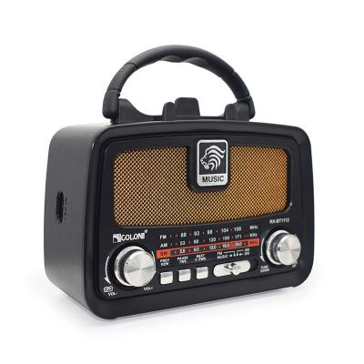 China Mp3 Home Radio Antique Old Rechargeable Wooden Vintage Speaker Retro FM/AM/SW 3 Band BT Radio for sale