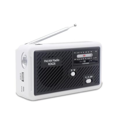 China PORTABLE Solar Powered Emergency Wind Radio With AM FM 1000mAh Portable Radio / SOS Power Bank LED for sale