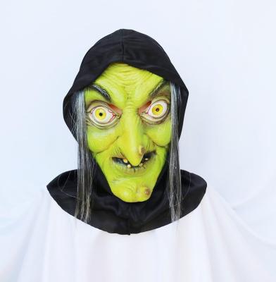 China Festival Celebration ISO 9001 Skilled Full Head Horror Cosplay Costume Old Lady Witch Scary Mask Adult Halloween Mask for sale