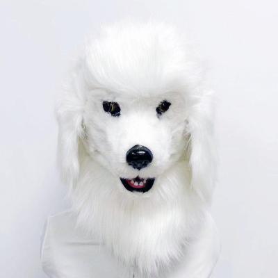 China Realistic Animal Fursuit Plush Full Head Festival Celebration Dog Funny Face For Masquerade Cool Halloween Cosplay Dress Up Role Play Dog Mask for sale