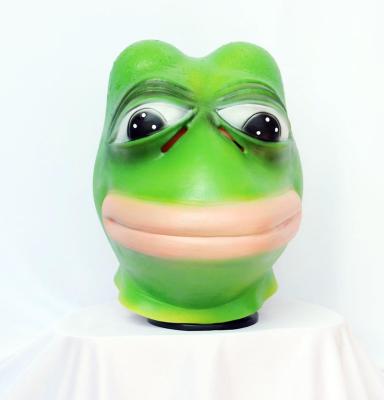 China Festival Celebration Frog Mask Full Latex Animal Head Mask Halloween Cosplay Costume For Adults Party Decoration Props for sale