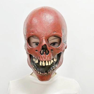 China Realistic Halloween Death Ghost Festival Celebration Skull Masks Costume Full Latex Scary Skeleton Head For Halloween Carnival Costume Party for sale