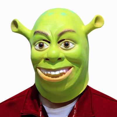 China Festival Celebration ISO 9001 Qualified Shrek Mask Halloween Cosplay Full Head Latex Mask For Halloween Costume Props Adult for sale