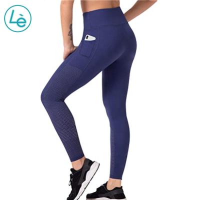 China Breathable Custom High Waist Fout Way Stretch Sports Women Fitness Yoga Pants Ladies Gym Gaiters With Pockets for sale