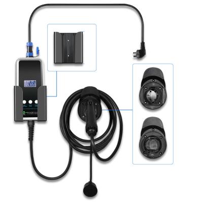 China 32A Adjustable Current EV Charger Station with Delayed Start, Various Adapter and Joiner Type 1 / Type 2 Plug SU-PT15002 for sale