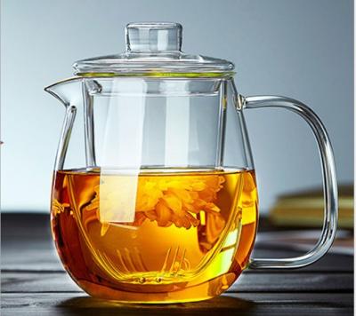 China Latest Design 2021 Sustainable Custom Logo Insulated Glass Teapots Three Cups for sale