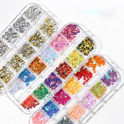 China Hot Trendy Popular Holographic Nail Art Flakes Colorful Confetti Glitter For Nail Art Design DIY Design Makeup Face Body Eye Hair for sale