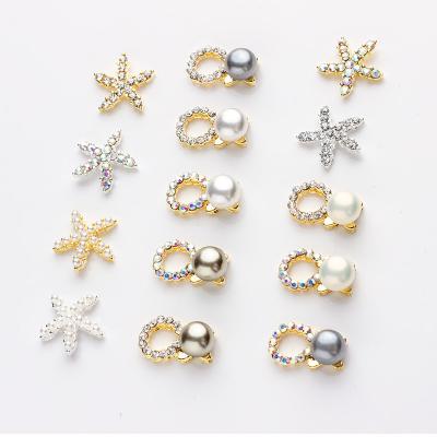 China Wholesale Cheap Metal Starfish Nail Charms Crystals Beads for Nail Jewelry Making and Nail Arts Decoration for sale