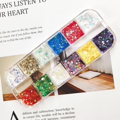 China Shiny Nail Art Dried Flowers and Glitter Butterfly Nail Sequins and 3D Chrome Nail Aluminum Pieces Nail Art Decoration Kit for Women for sale