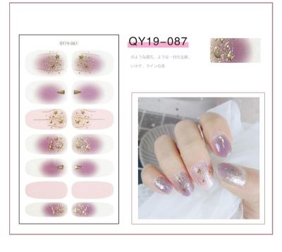 China Nail Art DIY Cute Cartoon Nail Full Wraps Rhinestones Nail Polish Strips Back Pig Monkey Cat Dog Print Self-Adhesive Nail Stickers DIY Decal for sale