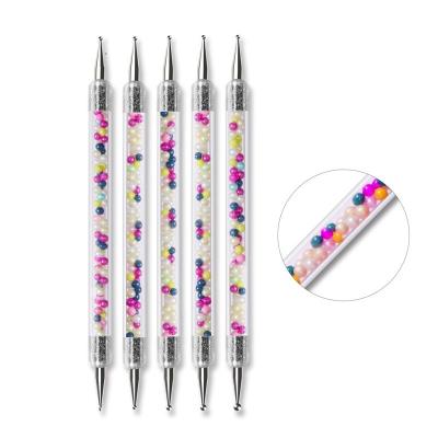 China NAIL 5 Pcs/Set Nail Dotting Manicure Dot Tool Set Dual-Ended Nail Art Dot Drill Pen Tool Set Nail Polish Painting Rainbow for sale