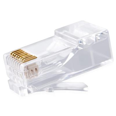 China 100pcs/pack CAT6 RJ45 Unshielded Male Connector 8pin Cat 6 Modular 8P8C Sockets for sale