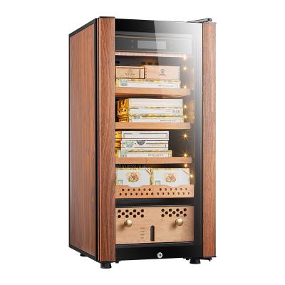 China 2021 Mini Wooden Electric Cigar Humidors Low Price Cabinet Control Humidity And Temperature Cooler for sale