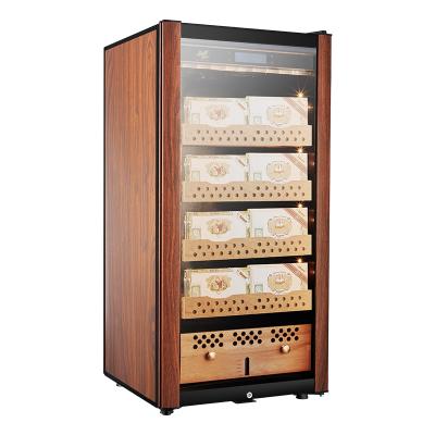 China Wooden Freestanding Cigar Cooler Cigar Humidor Cooler Modern Design Electronic Cabinet for Home and Bar for sale