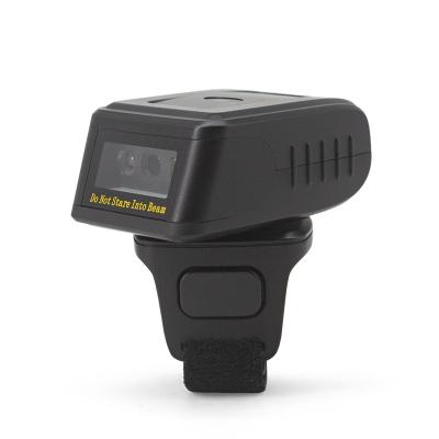 China Kebo SK-200 1D 2D Mini Barcode Scanner Finger Ring BT QR Code Handheld 512K (5000-10000 Codes) Scanner for sale