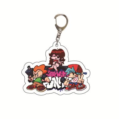 China Carry Anime Friday Night Funkin Game Figure Key Chain Acrylic Animation Key Chain for sale